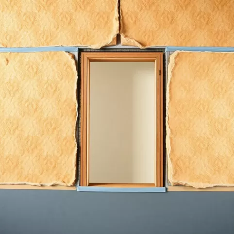 montaż drzwi w warstwie ocieplenia